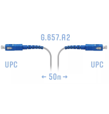 Патчкорд оптический FTTH SC/UPC кабель 604-02-01W 50 метров SNR SNR-PC-FTTH-SC/UPC-C-50m