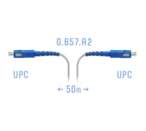 Патчкорд оптический FTTH SC/UPC кабель 604-02-01W 50 метров SNR SNR-PC-FTTH-SC/UPC-C-50m