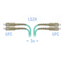 Патчкорд оптический SC MM Duplex 3метра SNR SNR-PC-SC/UPC-MM-DPX-3m