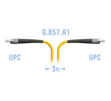 Патчкорд оптический FC/UPC SM G.657.A1 3 метра SNR SNR-PC-FC/UPC-A-3m