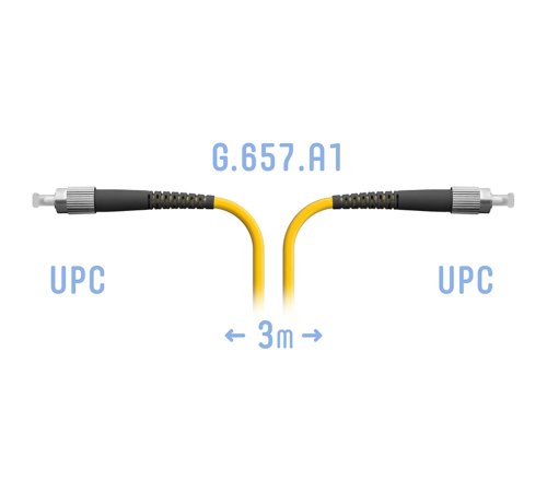 Патчкорд оптический FC/UPC SM G.657.A1 3 метра SNR SNR-PC-FC/UPC-A-3m
