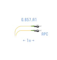 Шнур монтажный оптический FC/APC SM G.657.A1 1 метр SNR SNR-PC-FC/APC-A-1m (0 9) (0,9)