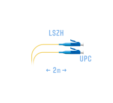 Шнур монтажный оптический LC/UPC SM G.657.A1 2 метра SNR SNR-PC-LC/UPC-A-2m (0,9)