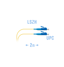 Шнур монтажный оптический LC/UPC SM G.657.A1 2 метра SNR SNR-PC-LC/UPC-A-2m (0,9)