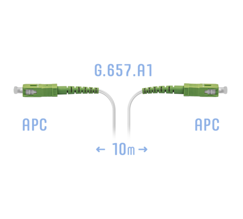 Патчкорд оптический FTTH SC/APC кабель 604-02-01W 10 метров SNR SNR-PC-FTTH-SC/APC-C-10m Патчкорд оптический FTTH SC/APC кабель 604-02-01W 10 метров SNR SNR-PC-FTTH-SC/APC-C-10m