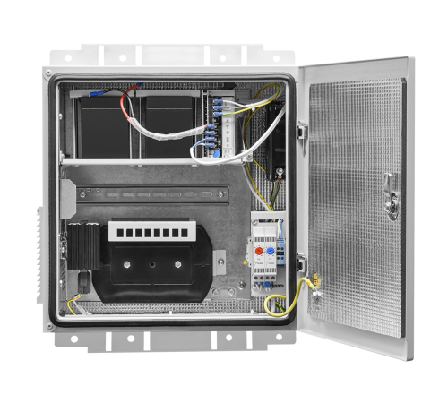 Настенный термошкаф 400x400x250 мм IP54 с ИБП SNR SNR-OWC-404025-IP54-UPS/48