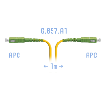Патчкорд оптический SC/APC SM G.657.A1 1 метр SNR SNR-PC-SC/APC-A-1m
