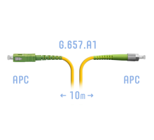 Патчкорд оптический FC/APC-SC/APC SM G.657.A1 10 метров SNR SNR-PC-FC/APC-SC/APC-A-10m