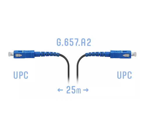 Патчкорд оптический FTTH SC/UPC кабель 604-04-01 25 метров SNR SNR-PC-FTTH-SC/UPC-E-25m