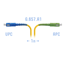 Патчкорд оптический SC/UPC-SC/APC SM G.657.A1 1 метр SNR SNR-PC-SC/UPC-SC/APC-A-1m