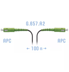 Патчкорд оптический FTTH SC/APC кабель 604-01-01 100 метров SNR SNR-PC-FTTH-SC/APC-A-100m