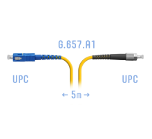 Патчкорд оптический FC/UPC-SC/UPC SM G.657.A1 5 метров SNR SNR-PC-FC/UPC-SC/UPC-A-5m