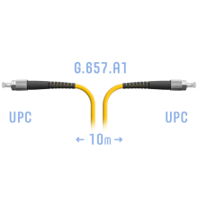 Патчкорд оптический FC/UPC SM G.657.A1 10 метров SNR SNR-PC-FC/UPC-A-10m