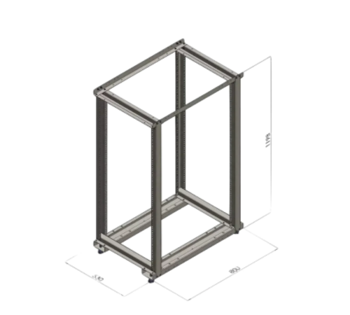 Стойка монтажная двухрамная 24U (1200х530х800мм) SNR SNR-STK-S-7524