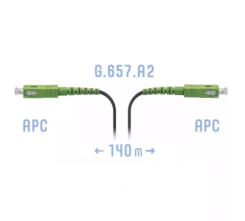 Патчкорд оптический FTTH SC/APC кабель 604-03-01 140 метров SNR SNR-PC-FTTH-SC/APC-D-140m