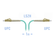 Патчкорд оптический LC/UPC MM 1m SNR SNR-PC-LC/UPC-MM-1m