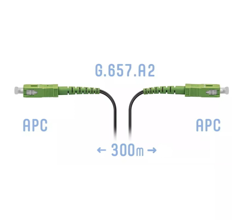 Патчкорд оптический FTTH SC/APC кабель 604-04-01 300 метров SNR SNR-PC-FTTH-SC/APC-E-300m