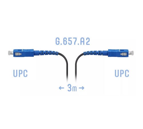 Патчкорд оптический FTTH SC/UPC кабель 604-02-01 3 метра SNR SNR-PC-FTTH-SC/UPC-B-3m
