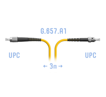 Патчкорд оптический FC/UPC-ST/UPC SM G.657.A1 3 метра SNR SNR-PC-FC/UPC-ST/UPC-A-3m