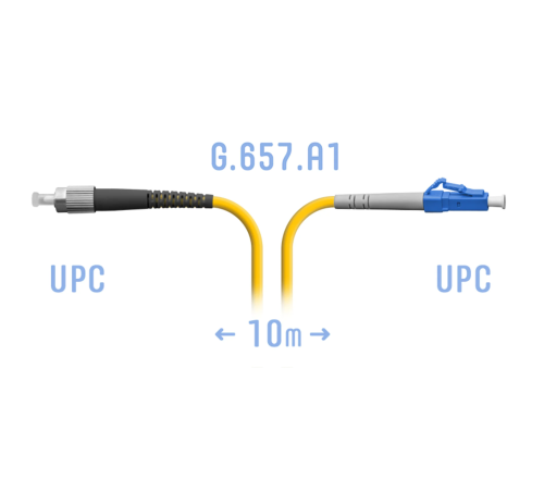 Патчкорд оптический LC/UPC-FC/UPC SM G.657.A1 10 метров SNR SNR-PC-LC/UPC-FC/UPC-A-10m Патчкорд оптический LC/UPC-FC/UPC SM G.657.A1 10 метров SNR SNR-PC-LC/UPC-FC/UPC-A-10m