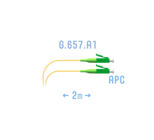 Шнур монтажный оптический LC/APC SM G.657.A1 2 метра SNR SNR-PC-LC/APC-A-2m (0 9) (0,9)