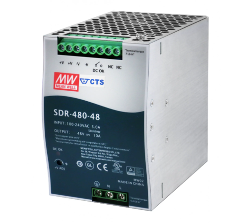 Блок питания на DIN-рейку MeanWell SDR-480Р-48