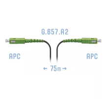 Патчкорд оптический FTTH SC/APC кабель 604-02-01 75 метров SNR SNR-PC-FTTH-SC/APC-B-75m