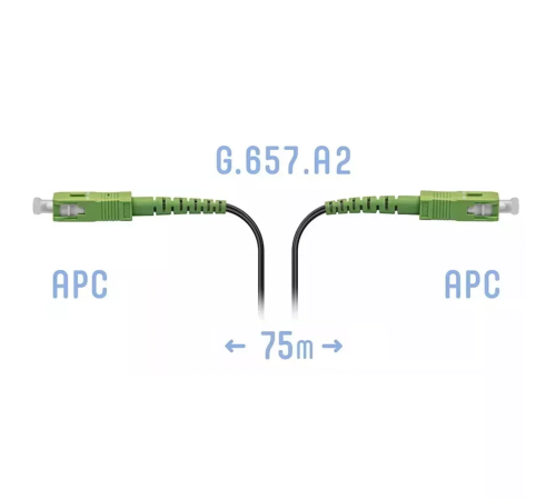 Патчкорд оптический FTTH SC/APC кабель 604-02-01 75 метров SNR SNR-PC-FTTH-SC/APC-B-75m