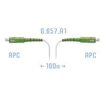 Патчкорд оптический FTTH SC/APC кабель 604-02-01W 100 метров SNR SNR-PC-FTTH-SC/APC-C-100m