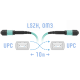 Патчкорд оптический MPO/UPC FF MM 10 метров (Cross) SNR SNR-PC-MPO/UPC-MPO/UPC-FF-MM-8F-10m