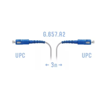 Патчкорд оптический FTTH SC/UPC кабель 604-02-01W 3 метра SNR SNR-PC-FTTH-SC/UPC-C-3m