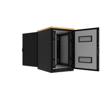 Шкаф напольный звукоизолированный 12U глубина 1000мм (охлаждение контроль климата) SNR SNR-FSSC-127510-CM