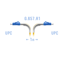 Патчкорд оптический LC/UPC SM G.657.A1 (угловой) 1 метр SNR SNR-PC-LC/UPC-A-1m (angle)