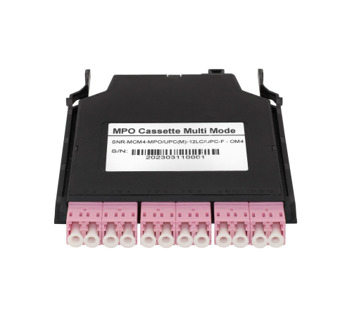 Кассета распределительная MPO/UPC на 12LC/UPC портов MM (OM4) для SNR SNR-CMP-144P-FL SNR-MCM4-MPO/UPC (M) -12LC/UPC-FL SNR-MCM4-MPO/UPC(M)-12LC/UPC-FL