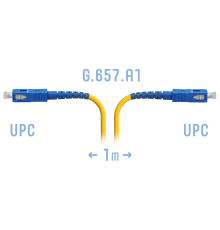 Патчкорд оптический SC/UPC SM G.657.A1 1 метр 2мм SNR SNR-PC-SC/UPC-A-1m (2 0) (2,0)