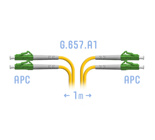 Патчкорд оптический LC/APC SM G.657.A1 Duplex 1 метр SNR SNR-PC-LC/APC-DPX-A-1m Патчкорд оптический LC/APC SM G.657.A1 Duplex 1 метр SNR SNR-PC-LC/APC-DPX-A-1m