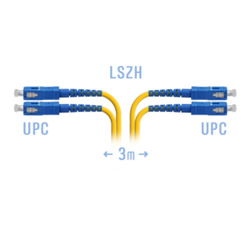Патчкорд оптический SC/UPC SM Duplex 3метра SNR SNR-PC-SC/UPC-DPX-3m Патчкорд оптический SC/UPC SM Duplex 3метра SNR SNR-PC-SC/UPC-DPX-3m