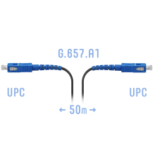 Патчкорд оптический FTTH SC/UPC кабель 604-02-01 50 метров SNR SNR-PC-FTTH-SC/UPC-B-50m