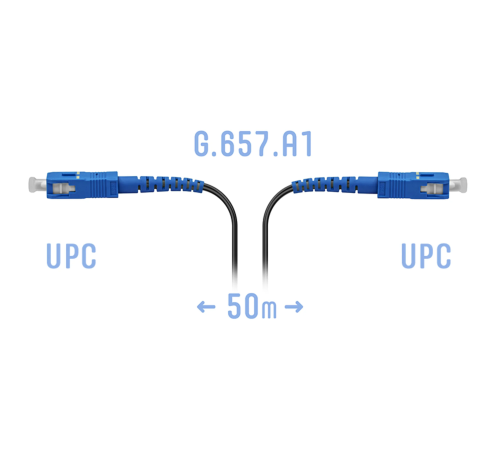 Патчкорд оптический FTTH SC/UPC кабель 604-02-01 50 метров SNR SNR-PC-FTTH-SC/UPC-B-50m