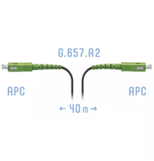 Патчкорд оптический FTTH SC/APC кабель 604-05-01 40 метров SNR SNR-PC-FTTH-SC/APC-G-40m