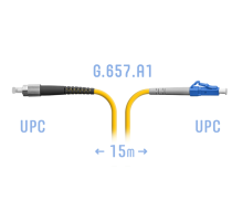 Патчкорд оптический LC/UPC-FC/UPC SM G.657.A1 15 метров SNR SNR-PC-LC/UPC-FC/UPC-A-15m