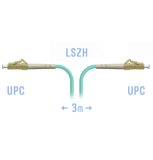 Патчкорд оптический LC/UPC MM 3m SNR SNR-PC-LC/UPC-MM-3m