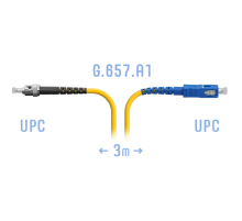 Патчкорд оптический ST/UPC-SC/UPC SM G.657.A1 3 метра SNR SNR-PC-ST/UPC-SC/UPC-A-3m