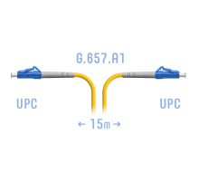 Патчкорд оптический LC/UPC SM G.657.A1 15 метров SNR SNR-PC-LC/UPC-A-15m