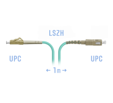 Патчкорд оптический LC/UPC-SC/UPC MM 1метр SNR SNR-PC-LC/UPC-SC/UPC-ММ-1m