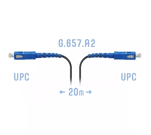 Патчкорд оптический FTTH SC/UPC кабель 604-02-01 20 метров SNR SNR-PC-FTTH-SC/UPC-B-20m