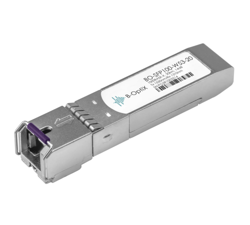 Модуль SFP WDM дальность до 20км 1550нм 100Mb B-OptiX BO-SFP100-W53-20