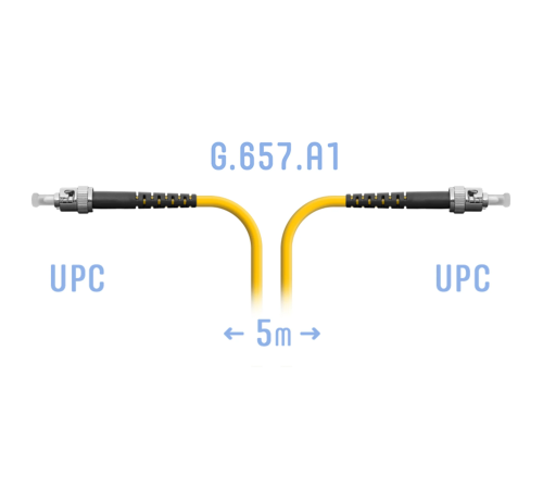Патчкорд оптический ST/UPC SM G.657.A1 5 метров SNR SNR-PC-ST/UPC-A-5m Патчкорд оптический ST/UPC SM G.657.A1 5 метров SNR SNR-PC-ST/UPC-A-5m
