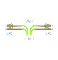 Патчкорд оптический LC/UPC-LC/UPC MM (OM5) Duplex 3 метра 2мм SNR SNR-PC-LC/UPC-MM5-DPX-3m (2 0) (2,0)