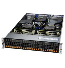 Сервер Supermicro Hyper A+ Server 2U 2125HS-TNR 2xGenoa 9374F/24x96Gb/1x7450 PRO 960GB NVMe PCIe 4.0 M.2(24 NVMe)/2-port 10GBase-T 2x10Gb SFP+/2x1600W(2nd config) (id 33572)